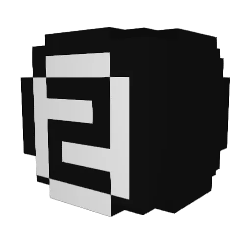 TwoSp Minecraft avatar head, 3D render