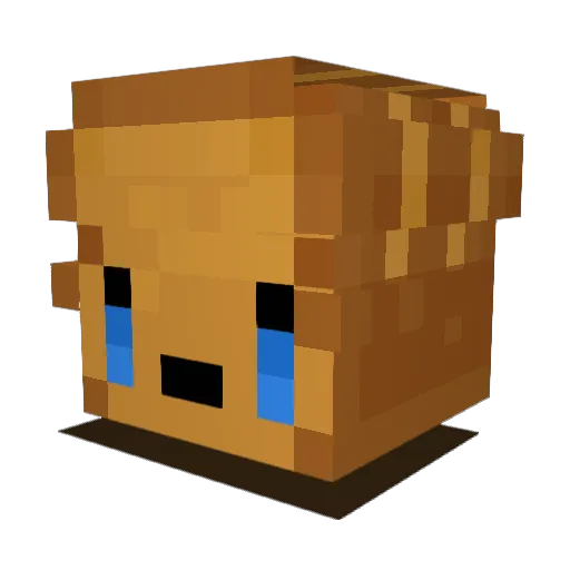 TwoTearss Minecraft avatar head, 3D render