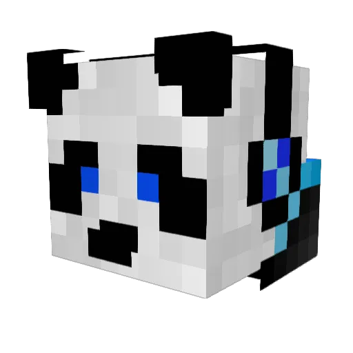 TwoWheelMenace Minecraft avatar head, 3D render