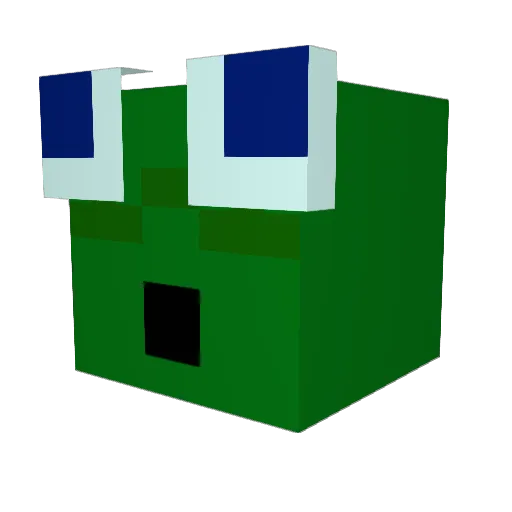 Two_Head_Cyborg Minecraft avatar head, 3D render