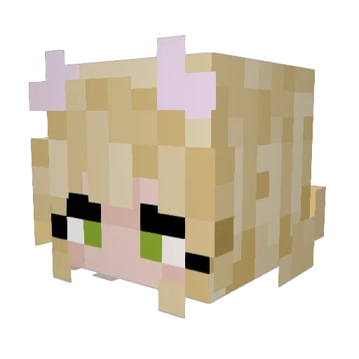 Two_Lives Minecraft avatar head, 3D render