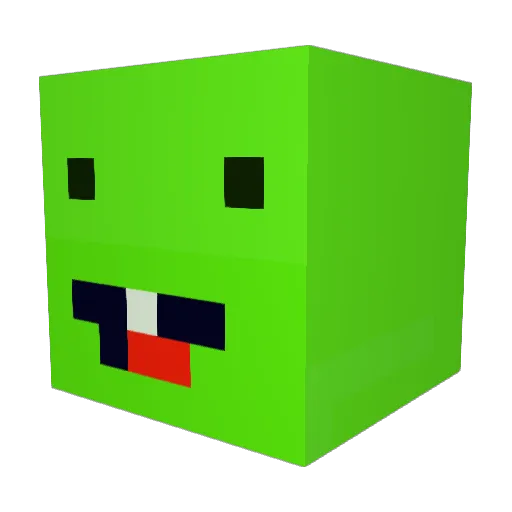 Two_kong Minecraft avatar head, 3D render
