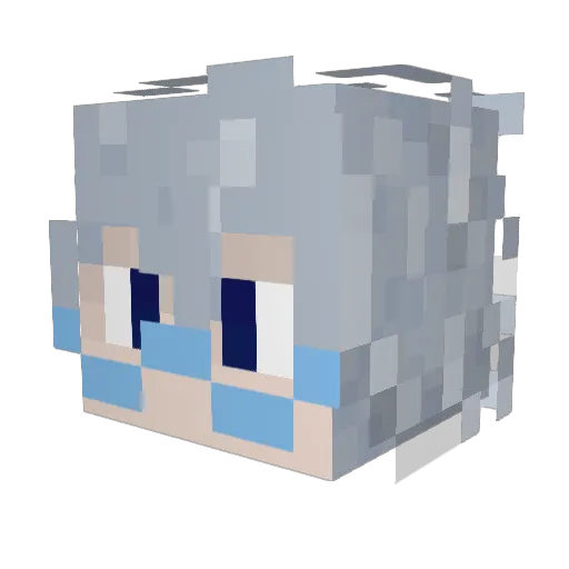 Two_star233 Minecraft avatar head, 3D render