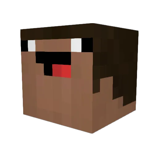 Twocano Minecraft avatar head, 3D render