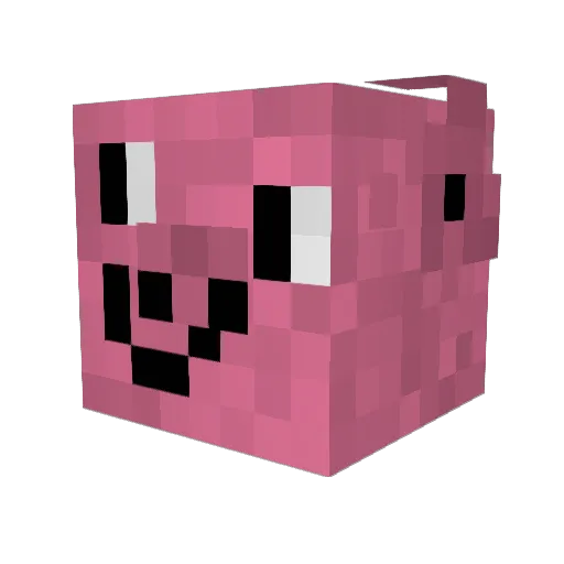 Twodoot Minecraft avatar head, 3D render