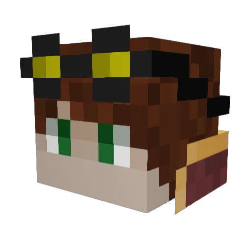 Twoduncan3744 Minecraft avatar head, 3D render
