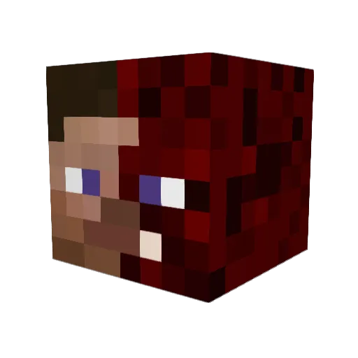 Twoface188 Minecraft avatar head, 3D render