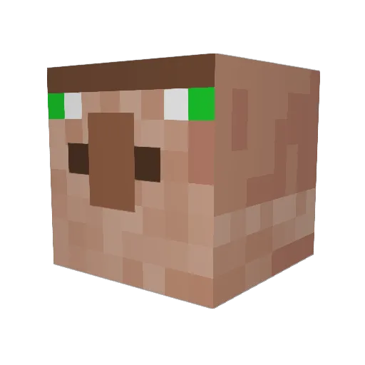 Twofootbuttcrack Minecraft avatar head, 3D render