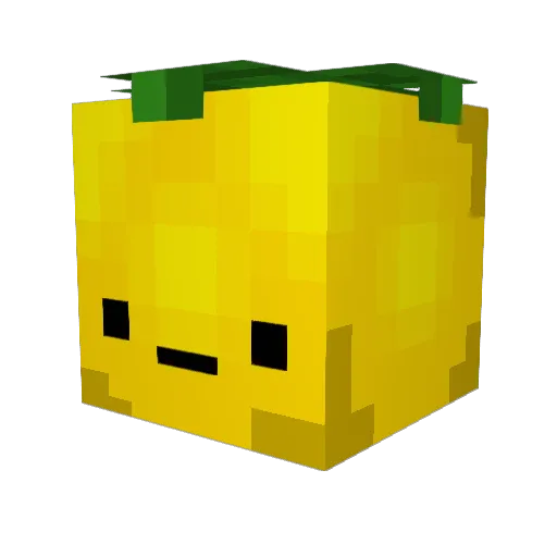Twom Minecraft avatar head, 3D render