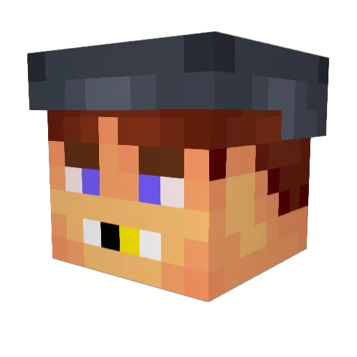 Twomattl Minecraft avatar head, 3D render