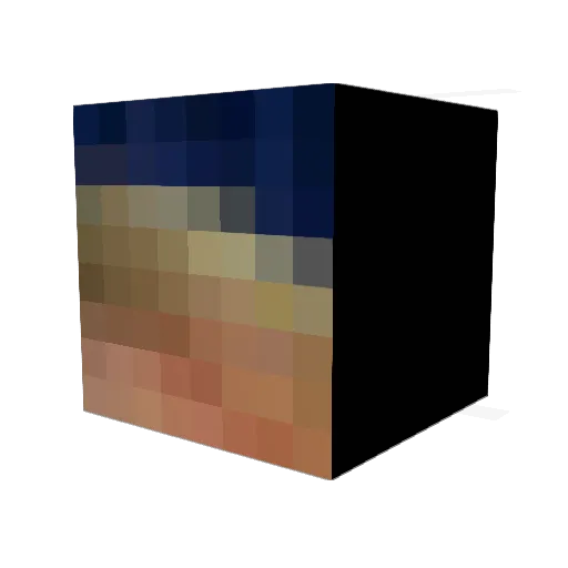 Twomuch Minecraft avatar head, 3D render