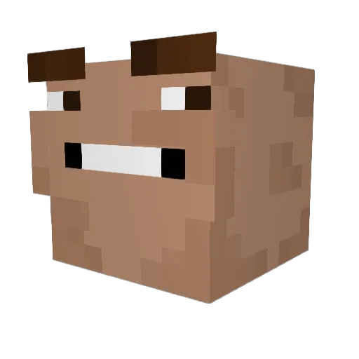Twonkk Minecraft avatar head, 3D render