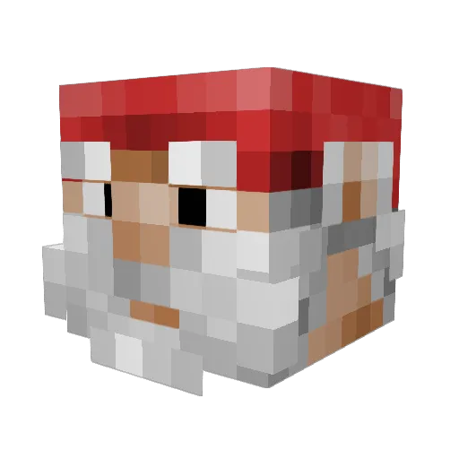 Twoogy Minecraft avatar head, 3D render