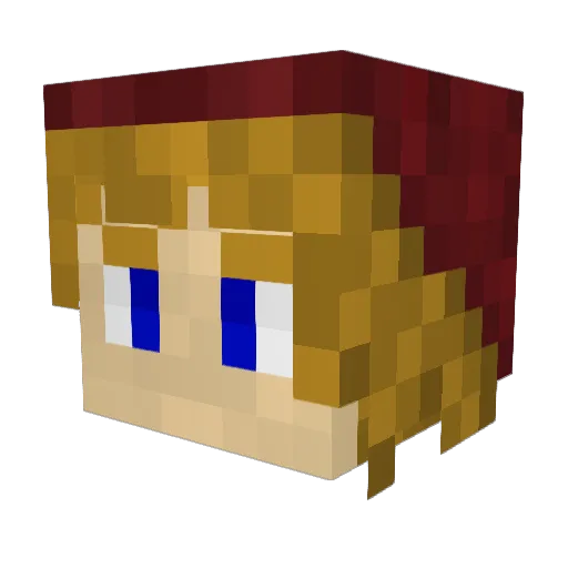 Twortle_ Minecraft avatar head, 3D render