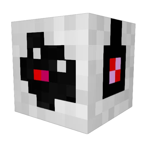 Twosie Minecraft avatar head, 3D render
