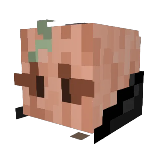 TwstdPatch Minecraft avatar head, 3D render