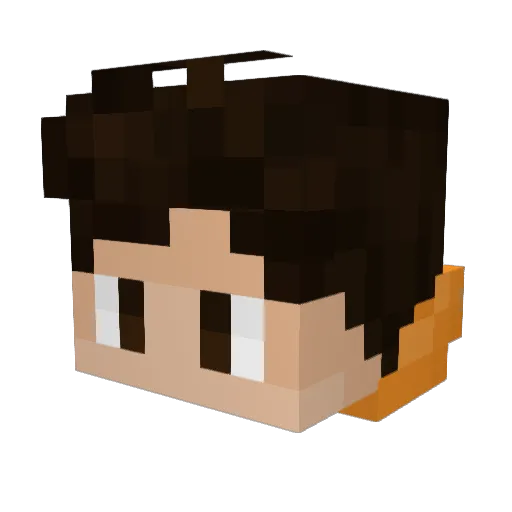 TwyDev Minecraft avatar head, 3D render