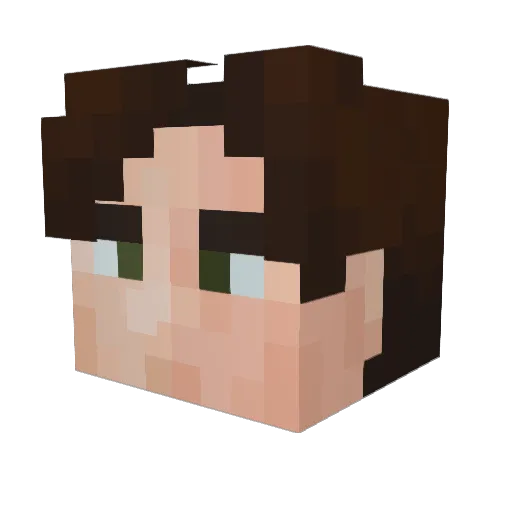 Twyit Minecraft avatar head, 3D render
