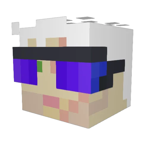 Twymani Minecraft avatar head, 3D render