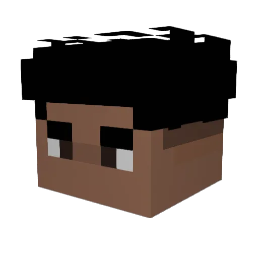 TxDarian Minecraft avatar head, 3D render