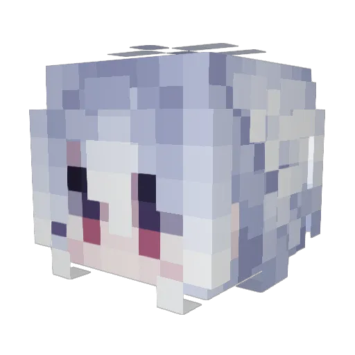 TxSen Minecraft avatar head, 3D render