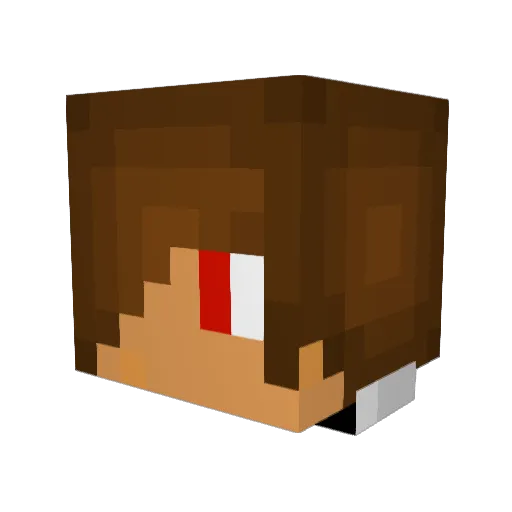 Txchkarex Minecraft avatar head, 3D render