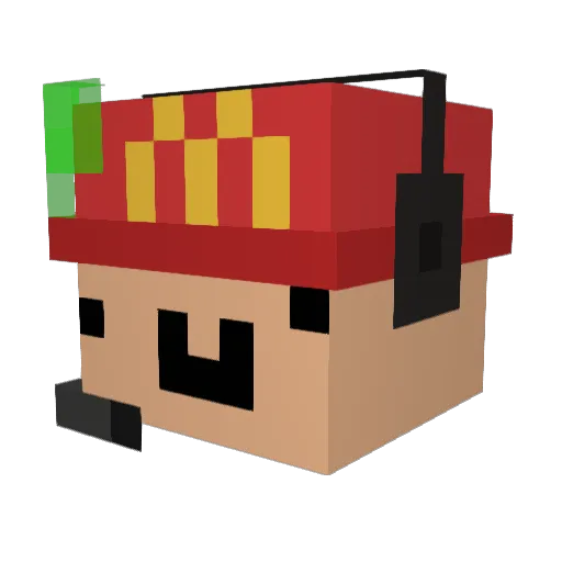 Txdd Minecraft avatar head, 3D render