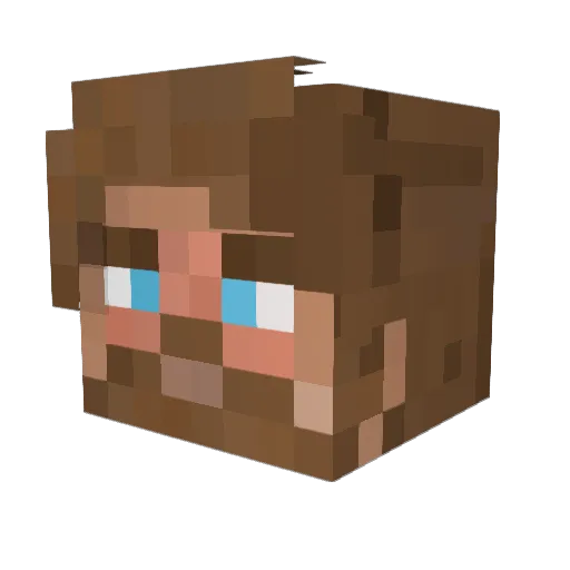 Txembi Minecraft avatar head, 3D render