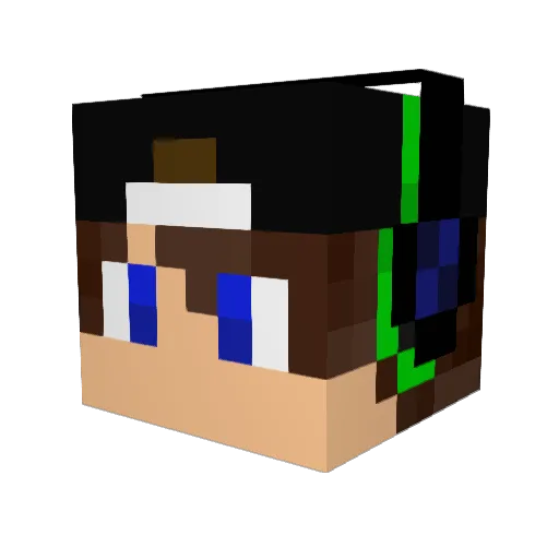 Txerrible Minecraft avatar head, 3D render