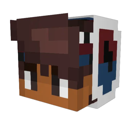 TxggleLxon Minecraft avatar head, 3D render