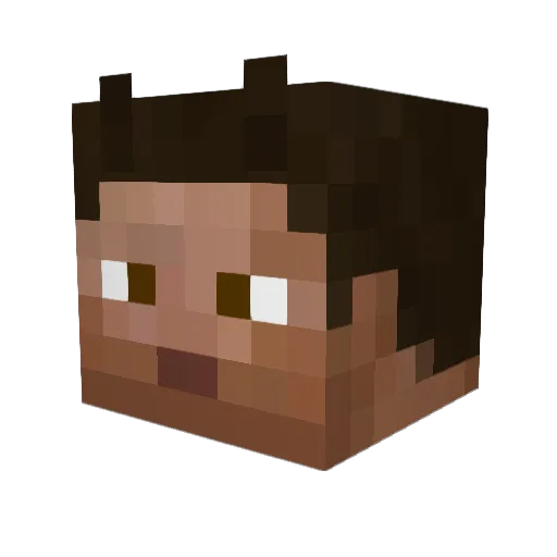 Txmxx Minecraft avatar head, 3D render