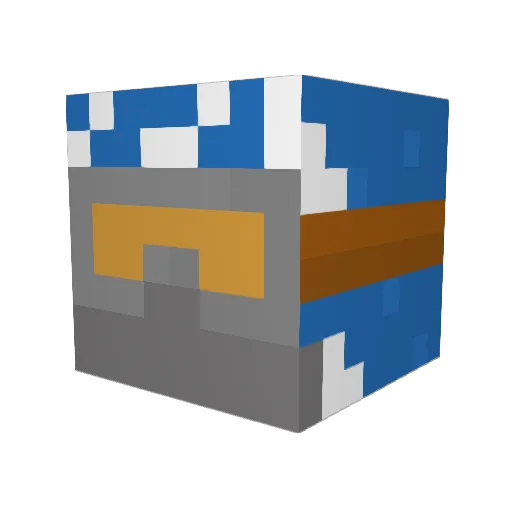 Txnukii Minecraft avatar head, 3D render