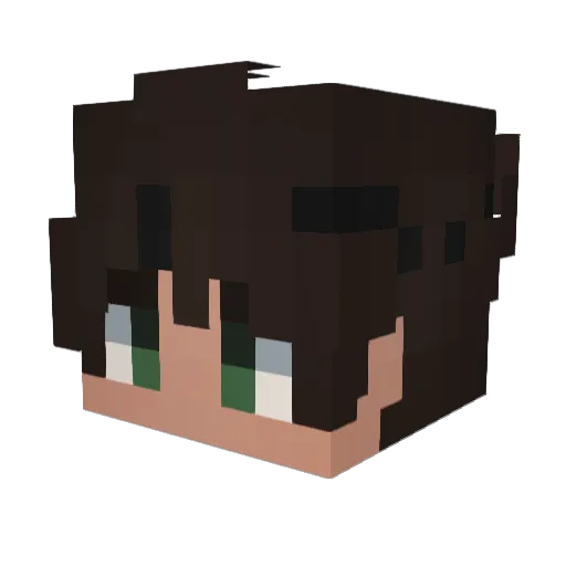 Txpher Minecraft avatar head, 3D render