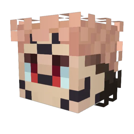 Txplic Minecraft avatar head, 3D render