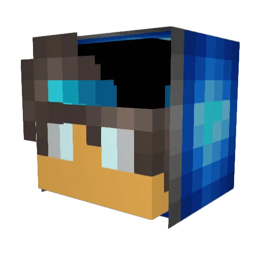 Txuh Minecraft avatar head, 3D render