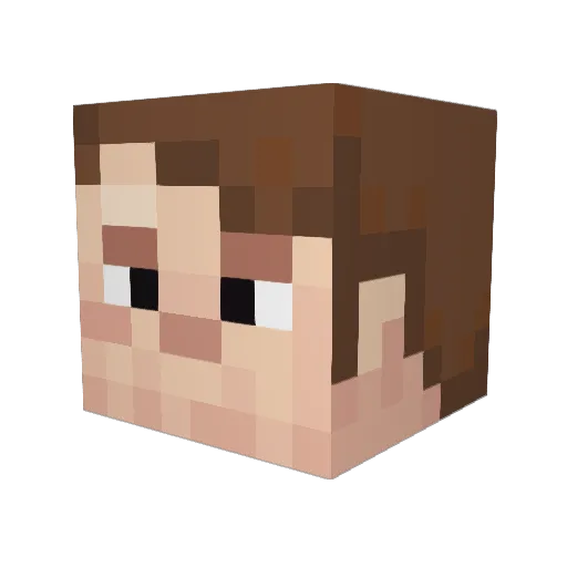 Txxxthehero Minecraft avatar head, 3D render