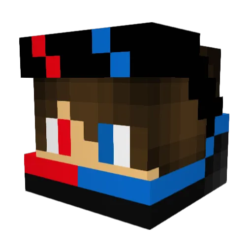 TyAlan Minecraft avatar head, 3D render