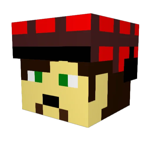 TyCrawford Minecraft avatar head, 3D render