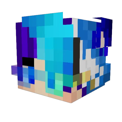 TyFoxy Minecraft avatar head, 3D render