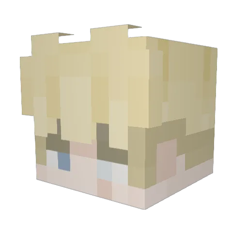 TyK_1 Minecraft avatar head, 3D render