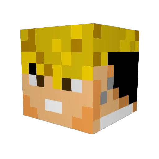 TyMarr Minecraft avatar head, 3D render
