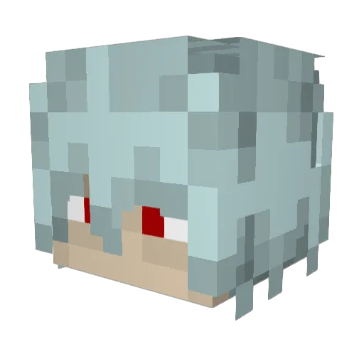 TyRaFR Minecraft avatar head, 3D render