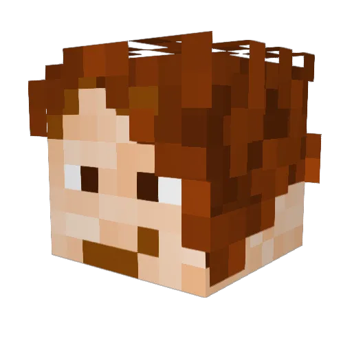TyVersal Minecraft avatar head, 3D render