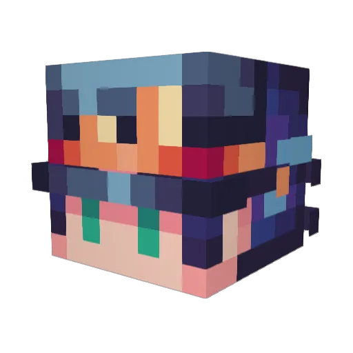 TyZonPhazon Minecraft avatar head, 3D render