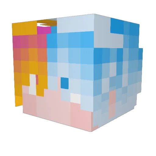 Ty_lin0810 Minecraft avatar head, 3D render