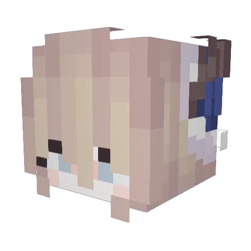 Tyanochka_Gamer Minecraft avatar head, 3D render