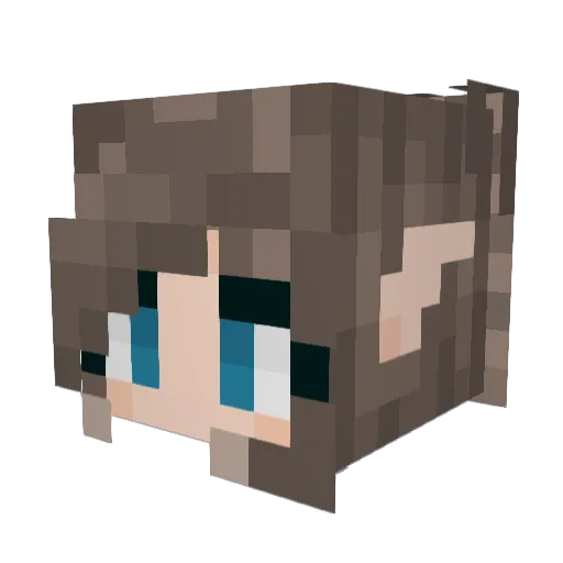 Tyavari Minecraft avatar head, 3D render