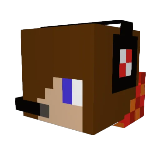 Tyb42 Minecraft avatar head, 3D render