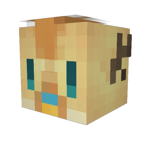 TybaDeer Minecraft avatar head, 3D render