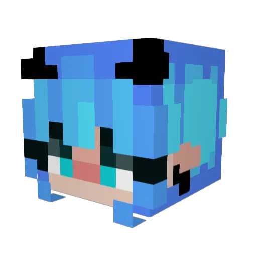 Tybeds Minecraft avatar head, 3D render